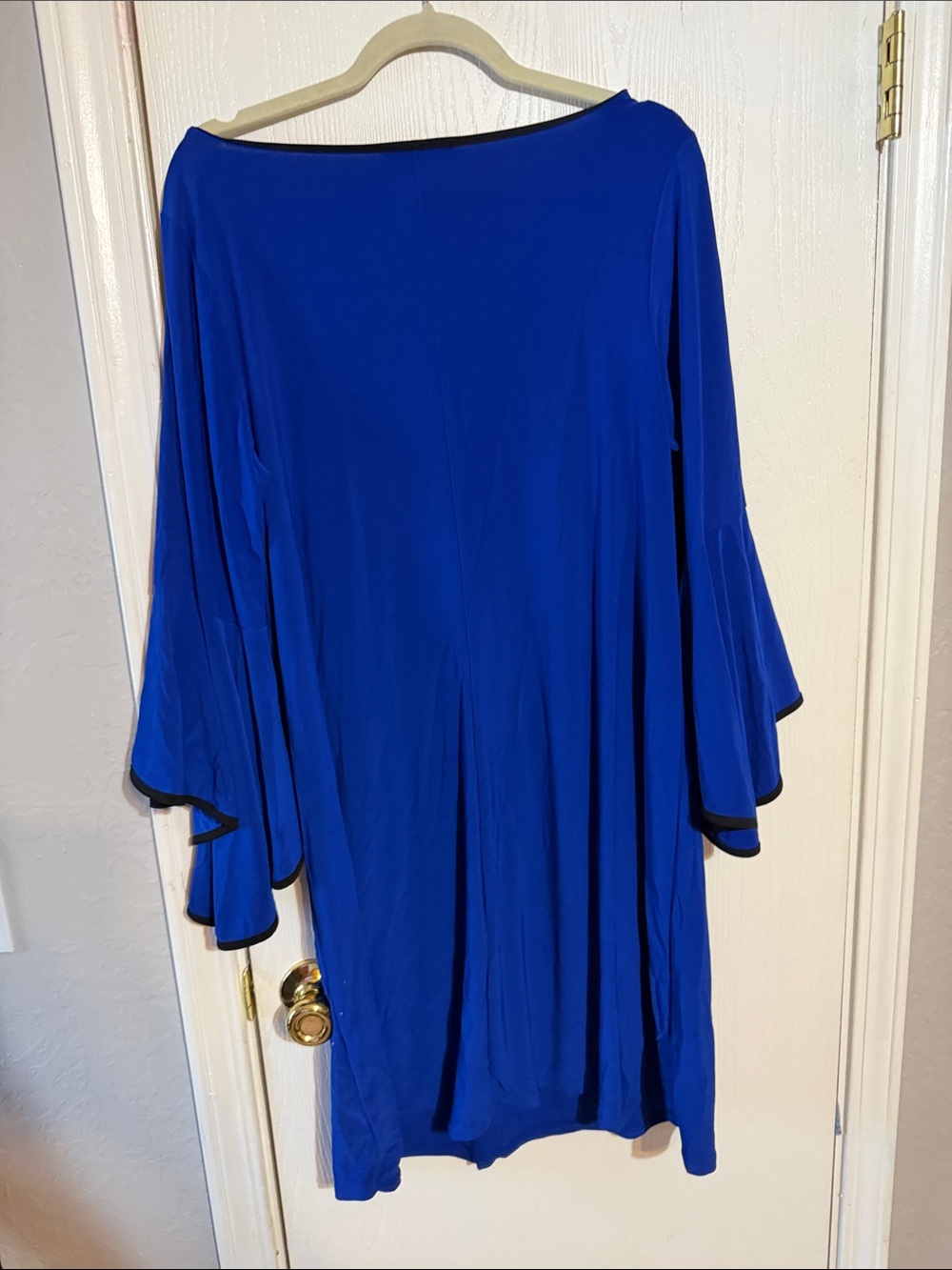 Roz & Ali Royal Blue Shift Dress with Black Trim - Picture 4 of 4